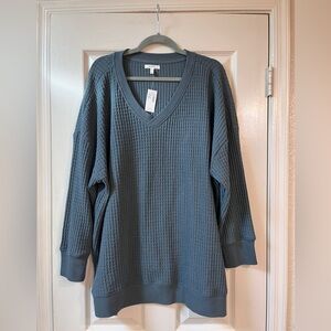 NWT Maurices V-Neck Waffle Knit Tunic